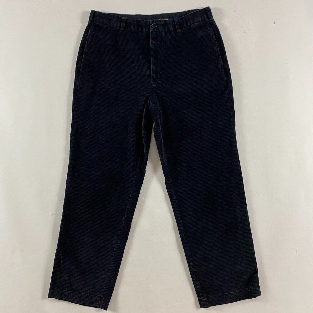 Vintage Brooks Brothers Wide Wale Corduroy Pants Mens 35x30 Actual 34 x 29 Black